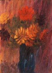 Large Still Life : Red and Yellow Dahlia (Alexej von Jawlensky) - Muzeo.com