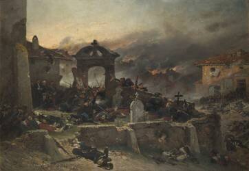 Le Cimetière de Saint-Privat, 18 août 1870 (Alphonse de Neuville) - Muzeo.com