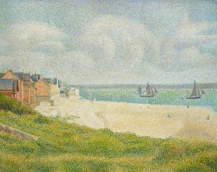 Le Crotoy looking Upstream (Georges Seurat) - Muzeo.com