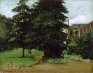 Le Jardin de l'abbaye de Loos-lez-Lille (1851 ?) (Gustave Courbet) - Muzeo.com
