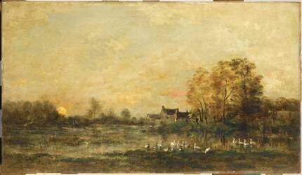 Le Marais, au soleil couchant (Charles-François Daubigny) - Muzeo.com