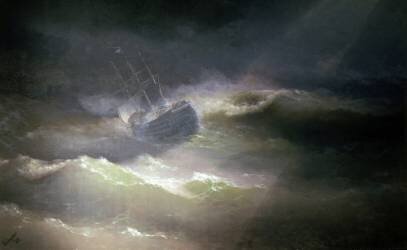 Le navire Maria dans l'orage (Ivan Aivazovsky) - Muzeo.com