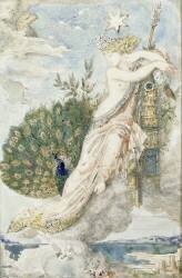 Le Paon se plaignant à Junon. Etude pour les Fables de La Fontaine (Gustave Moreau) - Muzeo.com