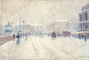 Le Pont-Neuf sous la neige (Albert Dubois-Pillet) - Muzeo.com