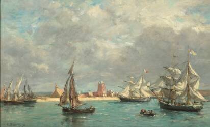 Le Port de Camaret (Eugène Boudin) - Muzeo.com
