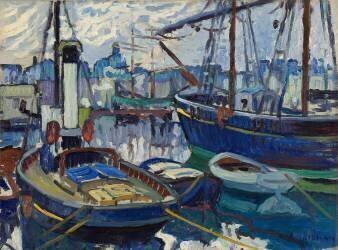 Le vieux port de Marseille (Louis-Mathieu Verdilhan) - Muzeo.com