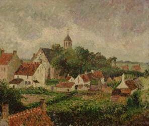 Le village de Knocke (Camille Pissarro) - Muzeo.com