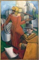 Le violoniste et la paysanne au fiche jaune (André Mare) - Muzeo.com