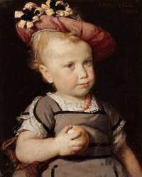 L'enfant au chapeau rose, l'un des fils de l'artiste : Vico né en 1873 (Ernst Stückelberg) - Muzeo.com