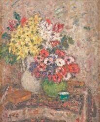 Les deux bouquets de fleurs (Georges D'Espagnat) - Muzeo.com