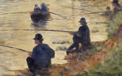 Les pêcheurs à la ligne, étude pour le Grande Jatte (Georges Seurat) - Muzeo.com