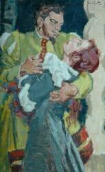 Leslie Banks as Petruchio and Edith Evans as Katherine in 'The Taming of the Shrew' (Walter Richard Sickert) - Muzeo.com