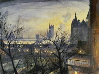 London Twilight from the Adelphi (Christopher Nevinson) - Muzeo.com