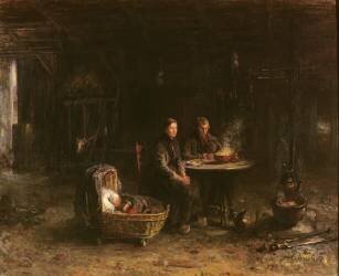 Lunch at a Farm in Karlshaven near Delden (Jozef Israëls) - Muzeo.com
