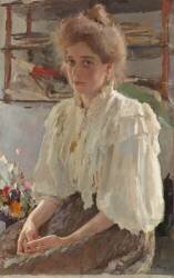 Madame Lwoff (1864-1955), née Maria Iakovlena Simonovitch, cousine de l'artiste (Valentin Serov) - Muzeo.com