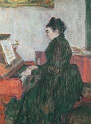 Madame Pascal at the piano in the salon of the Chateau de Malrome (Henri de Toulouse-Lautrec) - Muzeo.com