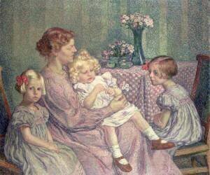 Madame van de Velde and her Children (Theo van Rysselberghe) - Muzeo.com