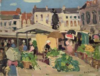 Market Scene (James Wilson Morrice) - Muzeo.com