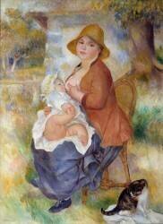Maternity also says the child within the breast (Auguste Renoir) - Muzeo.com