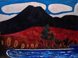 Mt. Katahdin (Maine), Autumn #2, 1939-40 (oil on canvas) (Marsden Hartley) - Muzeo.com