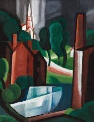 New Hampshire Town (Oscar Florianus Bluemner) - Muzeo.com