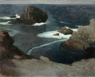 Nocturne ou Marine, effet de nuit (Belle Isle) (John Humphreys-Johnston) - Muzeo.com