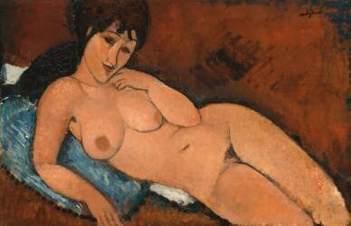 Nude on a Blue Cushion (Amedeo Modigliani) - Muzeo.com