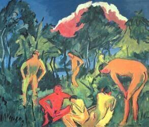 Nudes in the Sun (Ernst Ludwig Kirchner) - Muzeo.com