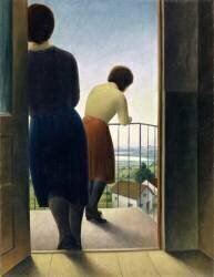 On the balcony (Georg Schrimpf) - Muzeo.com