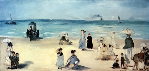 On the Beach, Boulogne-sur-Mer (Edouard Manet) - Muzeo.com