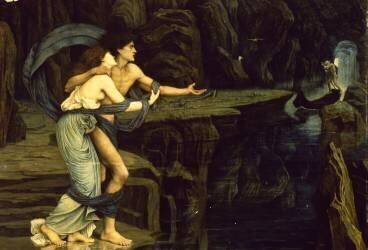 Orpheus and Eurydice on the Banks of the River Styx (John Roddam Spencer Stanhope) - Muzeo.com