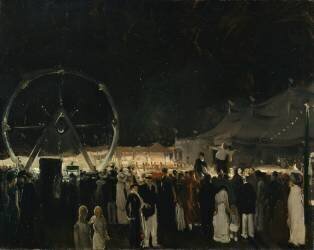 Outside the Big Tent (George Wesley Bellows) - Muzeo.com