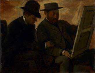 Paul Lafond and Alphonse Cherfils Examining a Painting (Edgar Degas) - Muzeo.com