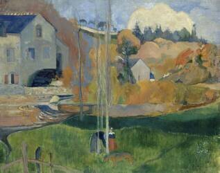Paysage de Bretagne - le moulin David (Paul Gauguin) - Muzeo.com