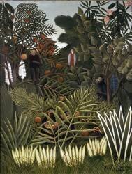 Paysage exotique avec singes et un perroquet (Henri Rousseau) - Muzeo.com