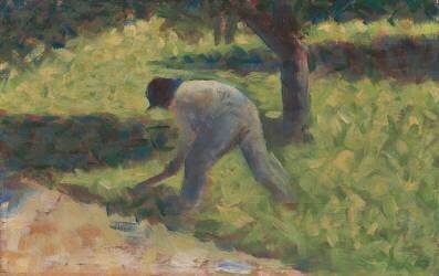 Peasant with a Hoe (Georges Seurat) - Muzeo.com