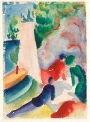 Picnic on the beach (August Macke) - Muzeo.com