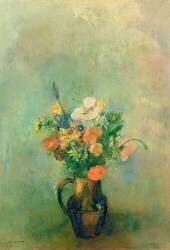 Poppies and other Flowers in a Vase (Odilon Redon) - Muzeo.com