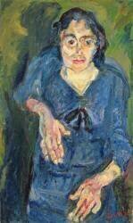 Portrait - Woman in Blue (Chaïm Soutine) - Muzeo.com