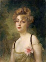 Portrait de Rosemonde Gérard, Mme Edmond Rostand (Ernest Hébert) - Muzeo.com