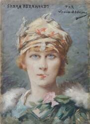 Portrait de Sarah Bernhardt  dans le rôle d'Adrienne Lecouvreur (Louise Abbéma) - Muzeo.com