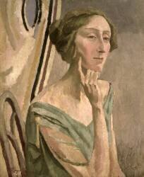 Portrait of Edith Sitwell (1887-1964) (Roger Fry) - Muzeo.com