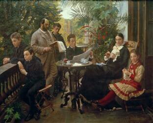 Portrait of the family Hirschsprung (Peder Severin Kröyer) - Muzeo.com