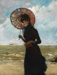 Promenade by the Sea (Alfred Stevens) - Muzeo.com