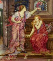 Queen Eleanor and Fair Rosamund (Evelyn de Morgan) - Muzeo.com
