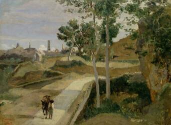 Road from Volterra (Jean-Baptiste Camille Corot) - Muzeo.com