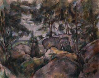 Rocks in the Forest (Paul Cézanne) - Muzeo.com