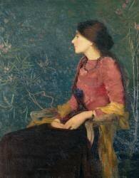 Seated Portrait of Thadee-Caroline Jacquet (Edmond Aman-Jean) - Muzeo.com