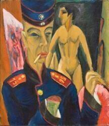 Self-Portrait of a Soldier (Ernst Ludwig Kirchner) - Muzeo.com