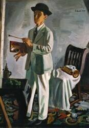 Self-Portrait with a hat (Koide Narashige) - Muzeo.com